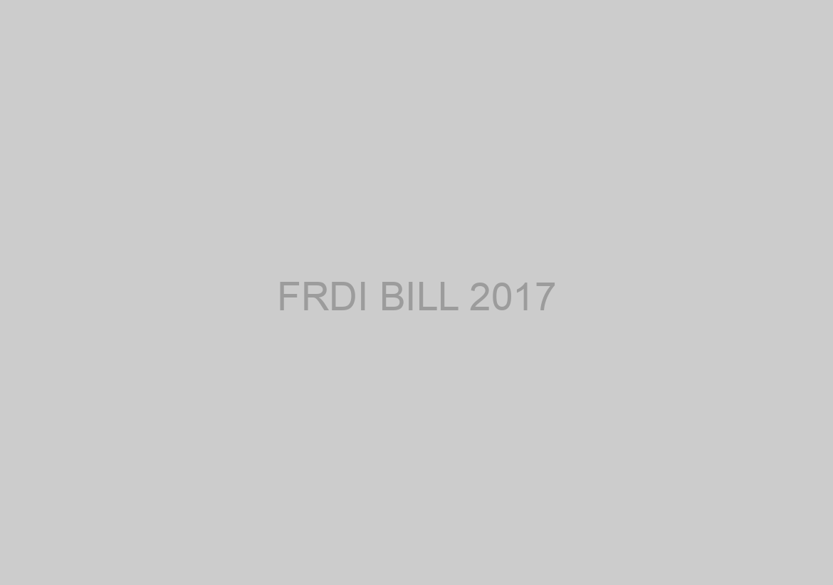 FRDI BILL 2017